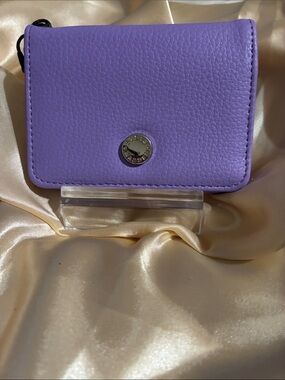 Steve Madden Lavender Pebbled Leather Compact Wallet